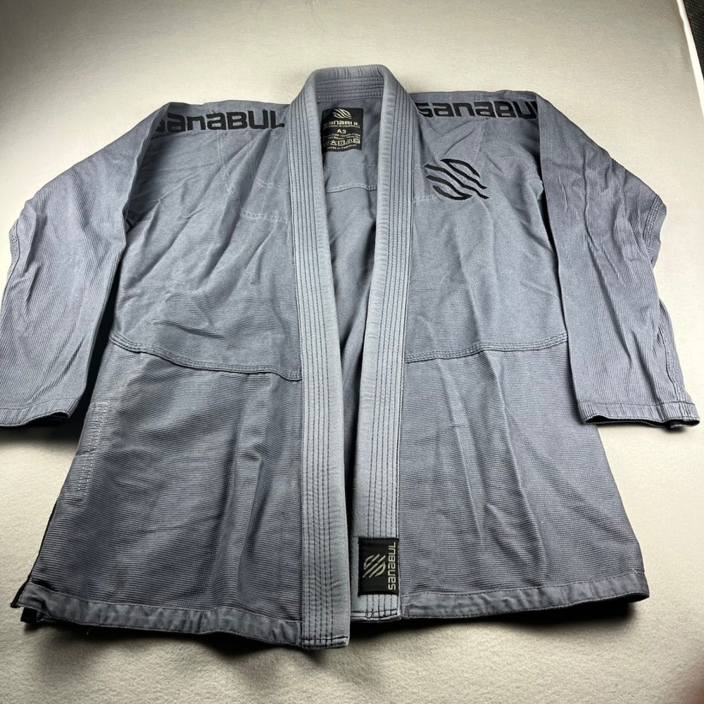 Sanabul Essentials Jiu Jitsu Gi Top Grey A3 BJJ Kimono Jacket Martial Arts